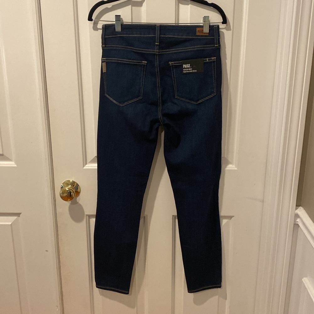 PAIGE Dark Blue Skinny Jeans - Picture 3 of 4